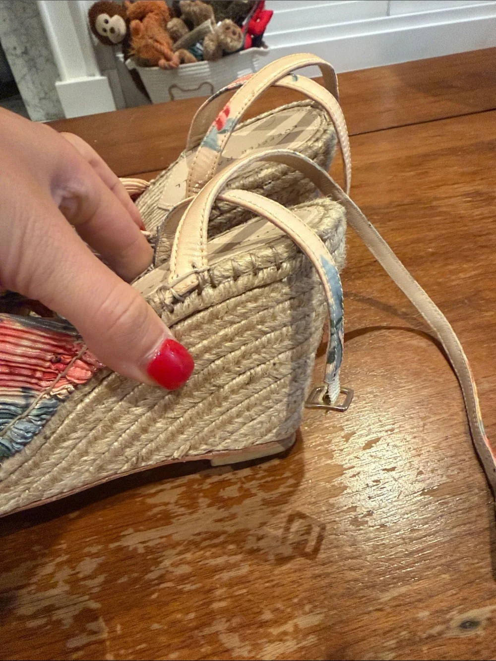Wedge Espadrille Sandals in Multicolor Tie-Dye